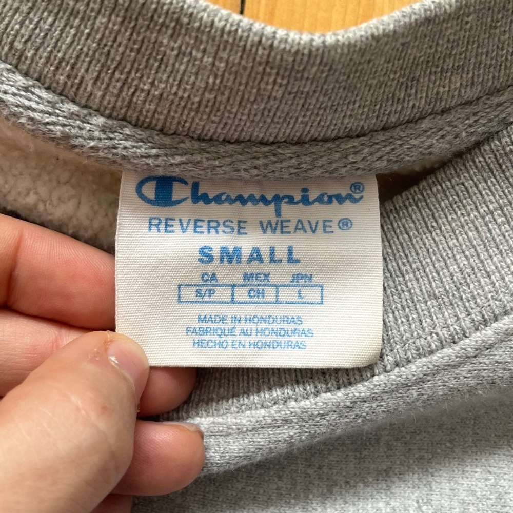 Vintage Champion Reverse Weave Crewneck Sweatshirt Gray Logo Size Small - Picture 3 of 7